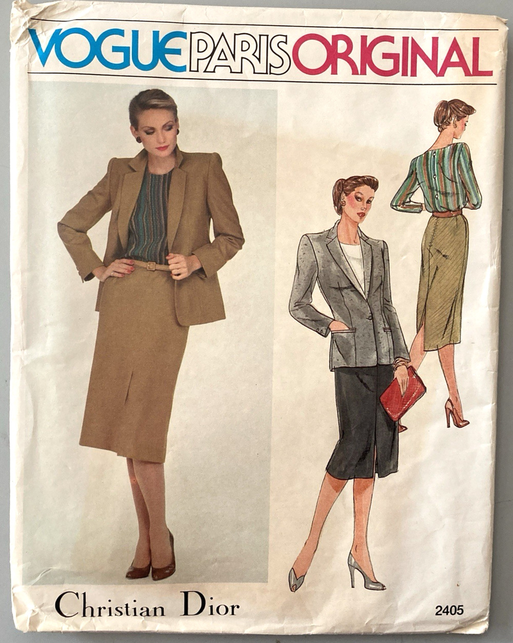 Vogue Paris Original Christian Dior 2405 Pattern Miss Jacket Skirt Blouse Uncut